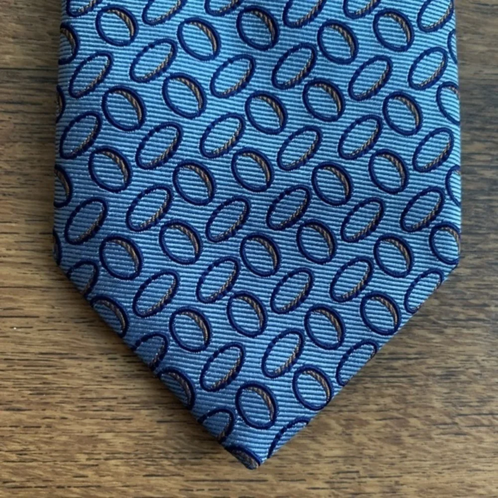 Drake’s Blue & Brown Ovals Tie